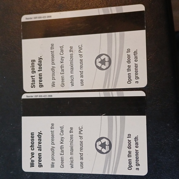 Key Card Not Known Set of Two Earth Green Themes Footprint - Picture 4 of 4